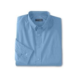Men’s Big & Tall Wrinkle-Free Button-Down Collar Dress Shirt by KS Signature in Sky Blue (Size 19 35/6)