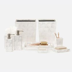 Andria Countertop Collection - Pearlized, Brush Holder in Pearlized - Frontgate