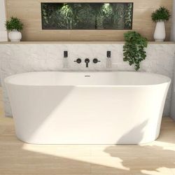 Randolph Morris Una 59 Inch Acrylic Double Ended Freestanding Tub RMD55P-MB