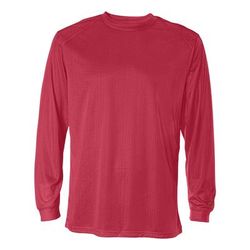Badger Sport 4104 Adult B-Core Long-Sleeve Performance Top in Red size 3XL | Polyester BG4104