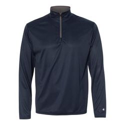 Badger Sport 4102 Men's Lightweight Long-Sleeve Quarter-Zip Performance Pullover T-Shirt size 3XL | Polyester BG4102