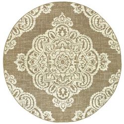 Style Haven Marianna Center Medallion Loop Pile Indoor Outdoor Rug