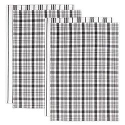 Farmhouse Towel 4pc Set by Mu Kitchen in Black