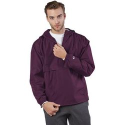 Champion CO200 Adult Packable Anorak 1/4 Zip Jacket in Maroon size Small | Polyester