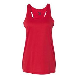 Badger Sport 4166 Athletic Women's B-Core Performance Racerback Tank Top in Red size Small | Polyester BG4166