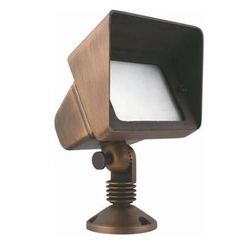 Cast Brass FLOOD LIGHT W2.75in D5.25in H8in ANTIQUE BRASS MR11/ MR16 dual socket - Elegant Lighting C048V1