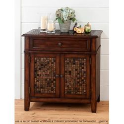 Baroque Accent Cabinet with Mosaic Tile Inlay - Jofran 698-13