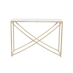 Juniper + Ivory Grayson Lane 30 In. x 42 In. Contemporary Console Table Gold Iron - 98842