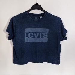 Levi's Tops | Levi's Women's Short Sleeve Crop Top Size Small | Color: Blue | Size: S