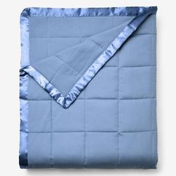 Down-Alternative Blanket by BrylaneHome in Medium Blue (Size FL/QUE)