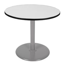 "Via 42" Round Platter Base Table- White/Grey - Regency TVP42RNDWHGY"