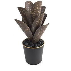 Brown Crestview Metal Iron Plant With Pot - Crestview Collection CVDZEN029M