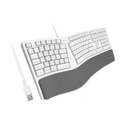 Macally Ergonomic Keyboard with Palm Rest for Mac (White) MERGOKEY