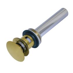 Kingston Brass EV6007 Fauceture Push Pop-Up Drain with Overflow Hole, Brushed Brass - Kingston Brass EV6007