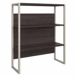 Bush Business Furniture Hybrid 36W Bookcase Hutch in Storm Gray - Bush Business Furniture HYH236SG