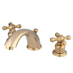 Kingston Brass KB972X Widespread Bathroom Faucet, Polished Brass - Kingston Brass KB972X