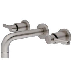 Kingston Brass KS8128DL Concord 2-Handle Wall Mount Bathroom Faucet, Brushed Nickel - Kingston Brass KS8128DL