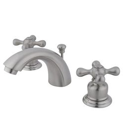 Kingston Brass KB948AX Victorian Mini-Widespread Bathroom Faucet, Brushed Nickel - Kingston Brass KB948AX