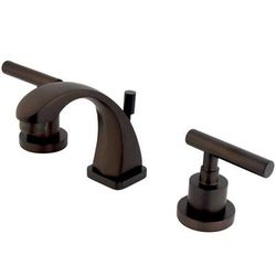 Kingston Brass KS4945CML Manhattan 8 in. Widespread Bathroom Faucet, Oil Rubbed Bronze - Kingston Brass KS4945CML