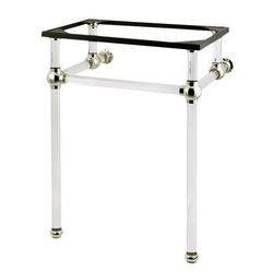 Kingston Brass VAH282033PN Templeton 24-Inch x 20-3/8-Inch x 33-1/4-Inch Acrylic Console Sink Legs, Polished Nickel - Kingston Brass VAH282033PN