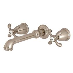 Kingston Brass KS7028TX French Country 2-Handle Wall Mount Roman Tub Faucet, Brushed Nickel - Kingston Brass KS7028TX