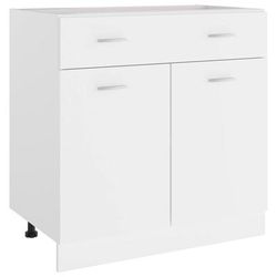 vidaXL Armadio con Cassetto Bianco 80x46x81,5 cm in Truciolato