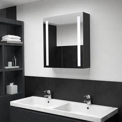 vidaXL Armadietto Bagno con Specchio e LED 60x14x62 cm