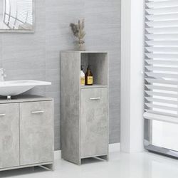 vidaXL Armadio da Bagno Grigio Cemento 30x30x95 cm in Truciolato