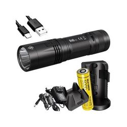 Nitecore R40 v2 CREE XP-L HI V3 Rechargeable Flashlight Kit 21700 White 1000 Lumens Black 6952506405992