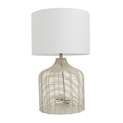 Beige Coastal Table Lamp by Quinn Living in Beige