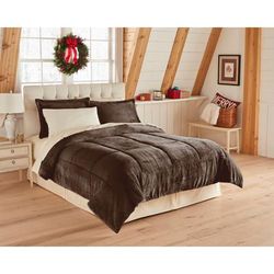 BH Studio Microfleece Comforter by BH Studio in Chocolate (Size QUEEN)