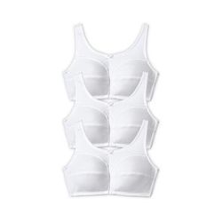 Plus Size Women's 3-Pack Cotton Wireless Bra by Comfort Choice in White Pack (Size 40 DDD)