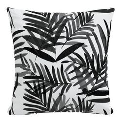 18" Outdoor Pillow by Skyline Furniture in Cali Palm Black White