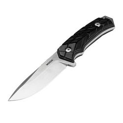 WOOX Rock 62 X-GRIP Fixed Blade Knife 4.25in Stonewashed Drop Point Black BU.KNF001.14