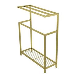 Kingston Brass SCC8367 Edenscape Freestanding Iron Towel Rack, Brushed Brass - Kingston Brass SCC8367