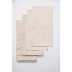Danube 4 Pk Cloth Napkins by LINTEX LINENS in Tan (Size 18" X 18")