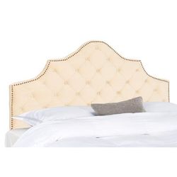 AREBELLE BUCKWHEAT VELVET HEADBOARD BRASS NAIL HEAD (QUEEN) - Safavieh MCR4036E-Q