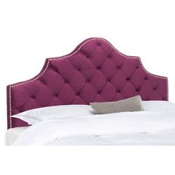 AREBELLE AUBERGINE VELVET HEADBOARD SILVER NAIL HEAD (QUEEN) - Safavieh MCR4036F-Q