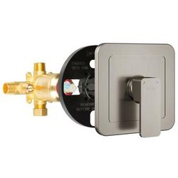 "PULSE ShowerSpas Tru-Temp Pressure Balance 1/2" Rough-In Valve with Brushed Nickel Trim Kit - PULSE ShowerSpas 3003-RIV-PB-BN"