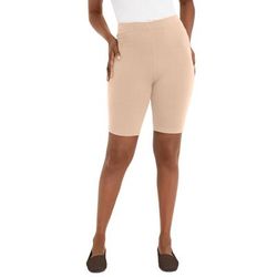 Plus Size Women's Everyday Bike Short by Jessica London in Nude (Size 14/16)
