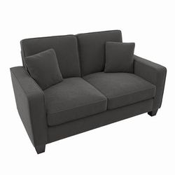 Bush Furniture Stockton 61W Loveseat in Charcoal Gray Herringbone - Bush Business Furniture SNJ61SCGH-03K