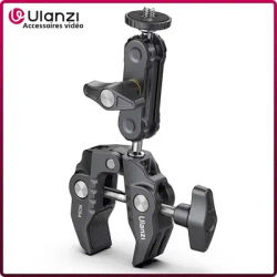 Ulanzi R094 Super pince en métal avec Double rotule pince à bras magique avec trou de 1/4 "3/8" pour moniteur d'appareil photo reflex numérique support de micro léger