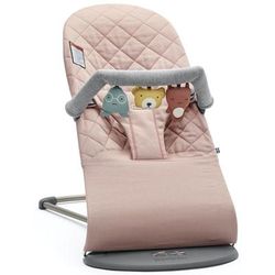 BabyBjorn Bouncer + Toy Bundle - Bliss (Cotton) Dusty Pink