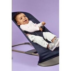 BabyBjorn Bouncer + Toy Bundle - Bliss (Mesh) Navy Blue