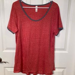 Lularoe Tops | Brand New - Classic T (L) | Color: Red | Size: L