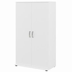 Bush Business Furniture Universal Tall Clothing Storage Cabinet with Doors and Shelves in White - Bush Business Furniture CLS136WH-Z