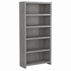 Office by kathy ireland® Echo 5 Shelf Bookcase in Modern Gray - Bush Business Furniture KI60404-03