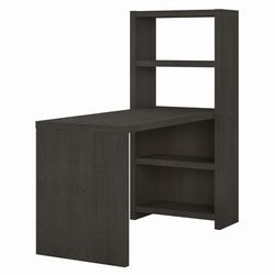 Office by kathy ireland® Echo 56W Bookcase Desk in Charcoal Maple - Bush Business Furniture KI60307-03