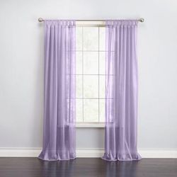 Wide Width BH Studio Sheer Voile Tab-Top Panel by BH Studio in Lavender (Size 60" W 95" L) Window Curtain