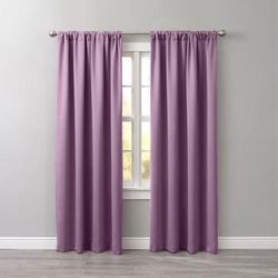 Wide Width BH Studio Room-Darkening Rod-Pocket Panel by BH Studio in Lavender (Size 54" W 72" L) Window Curtain